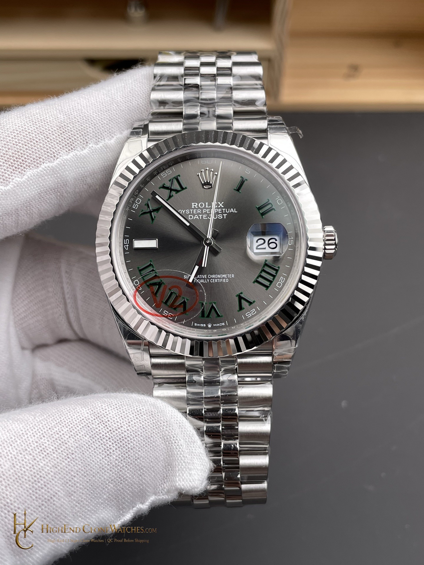 Rolex Datejust 126334 front view super clone watch