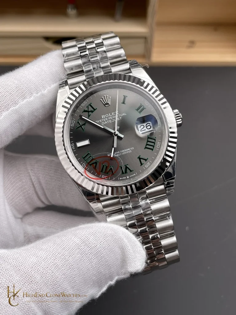 Rolex Datejust 126334 angled dial view super clone watch