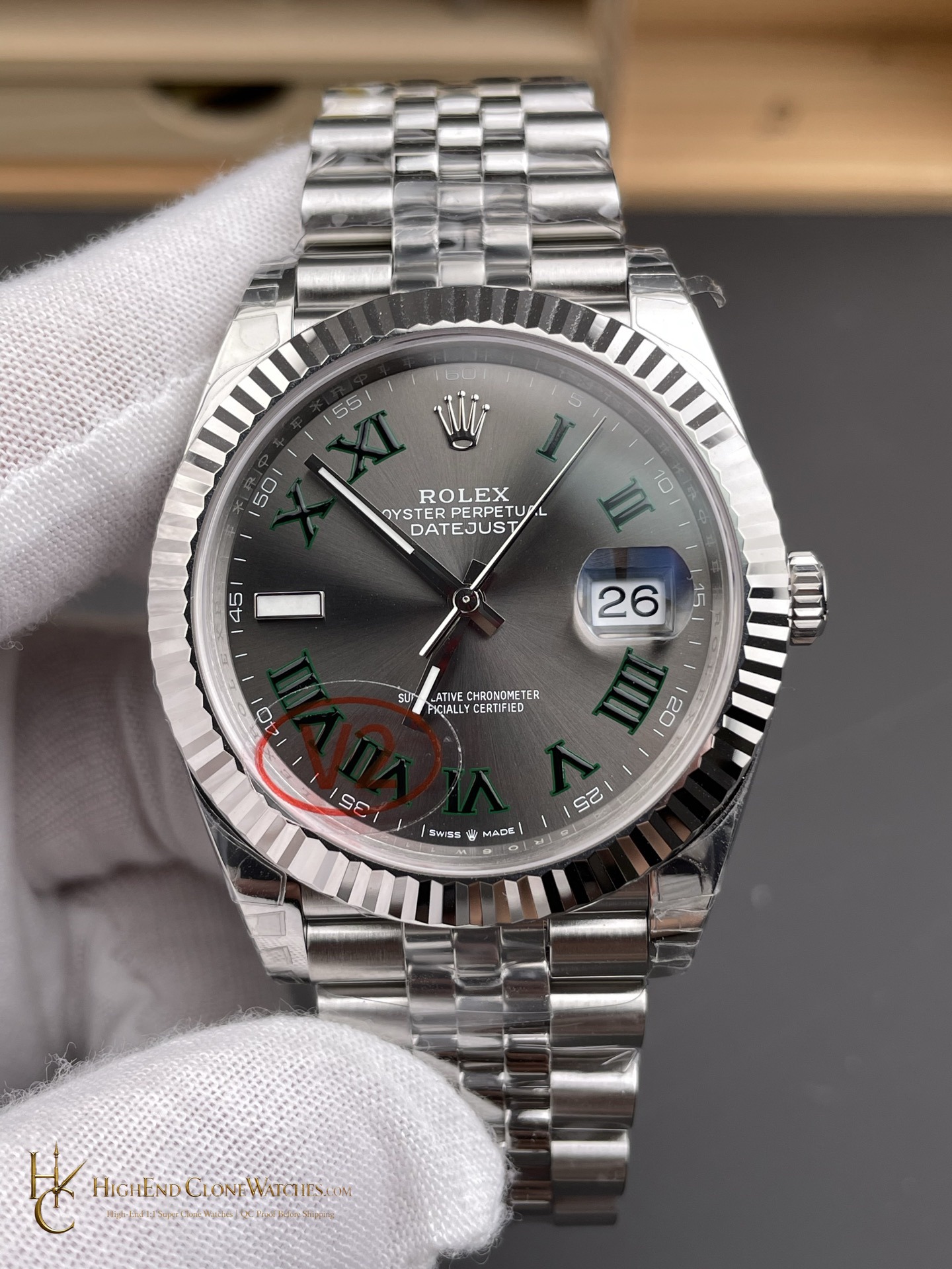 Rolex Datejust 126334 dial and marker detail super clone watch
