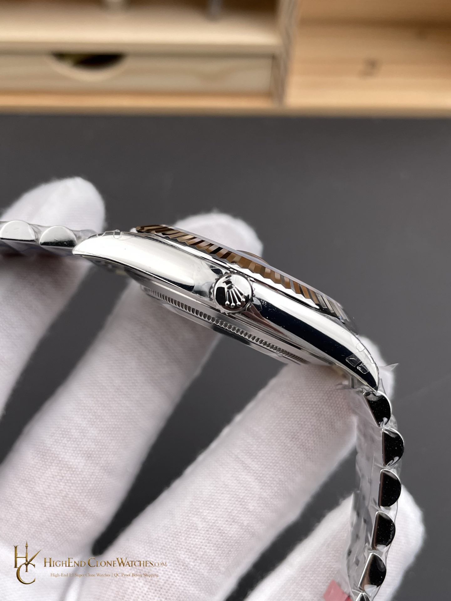 Rolex Datejust 126334 bezel detail super clone watch