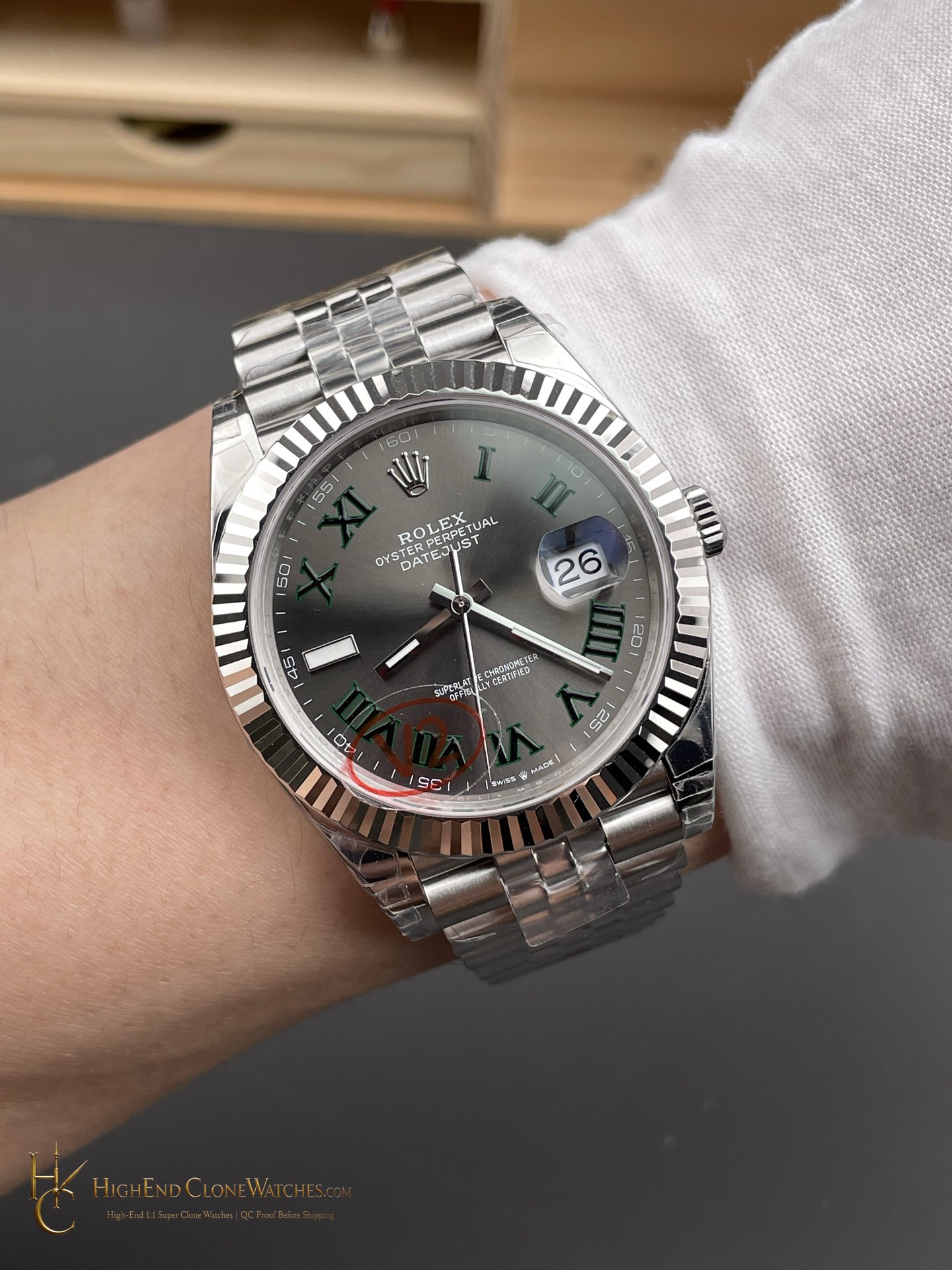 Rolex Datejust 126334 caseback view super clone watch