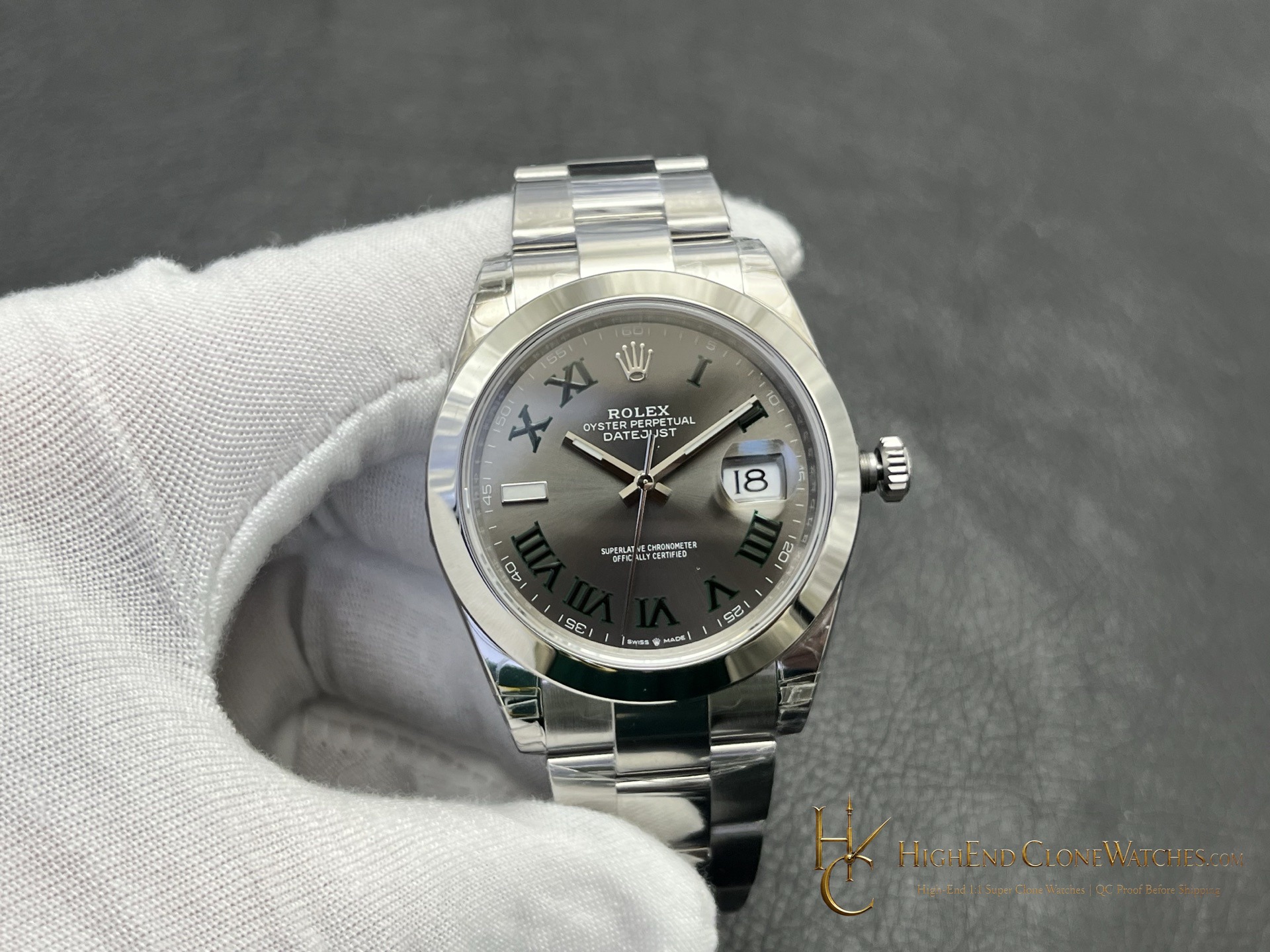 Rolex Datejust 126300-0013 front view super clone watch