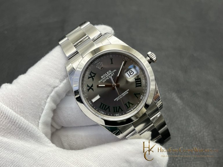 Rolex Datejust 126300-0013 angled dial view super clone watch