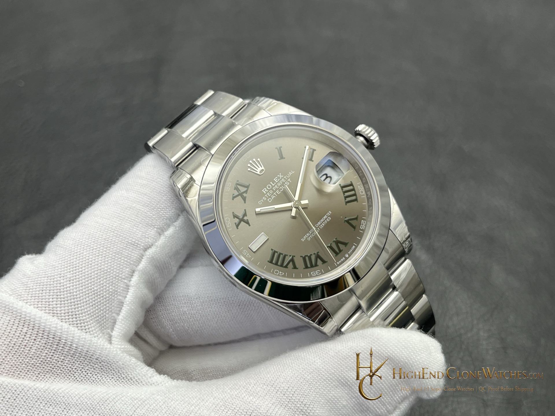 Rolex Datejust 126300-0013 bezel detail super clone watch