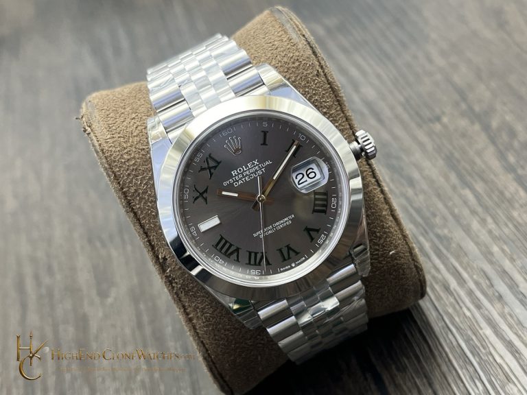 Rolex Datejust 126300 angled dial view super clone watch