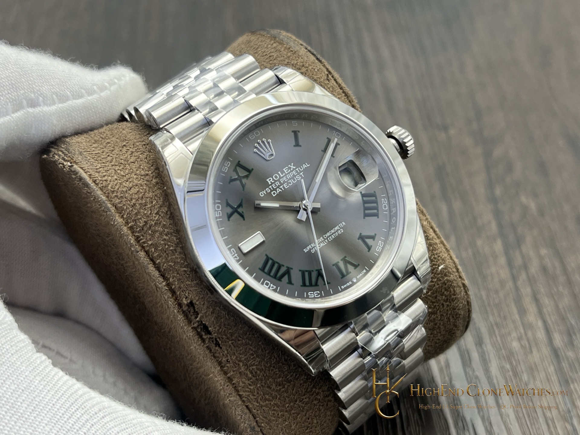 Rolex Datejust 126300 bezel detail super clone watch