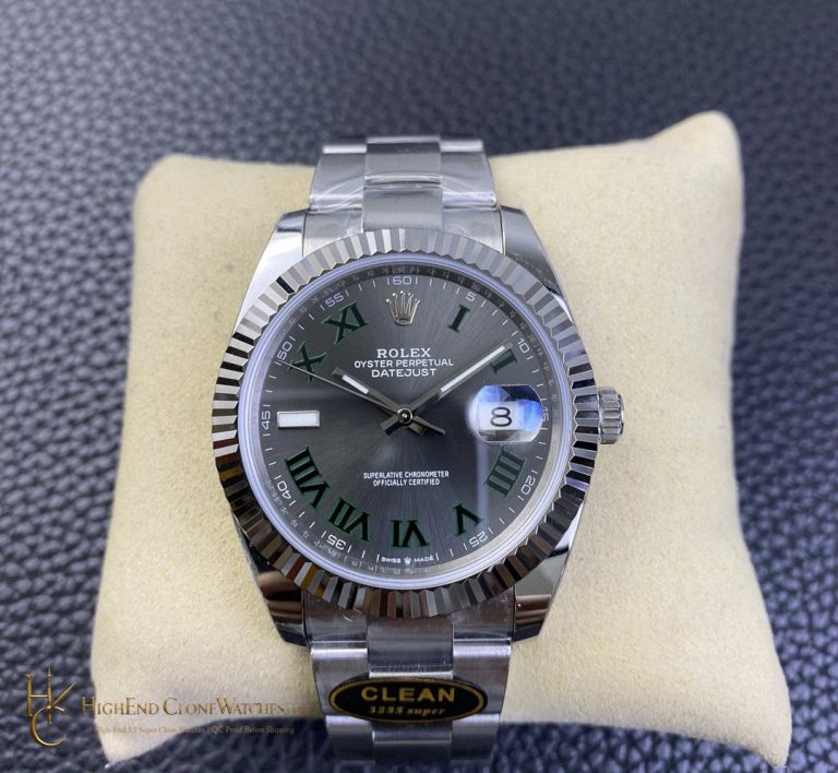 Rolex Datejust m126334-0021 front view super clone watch