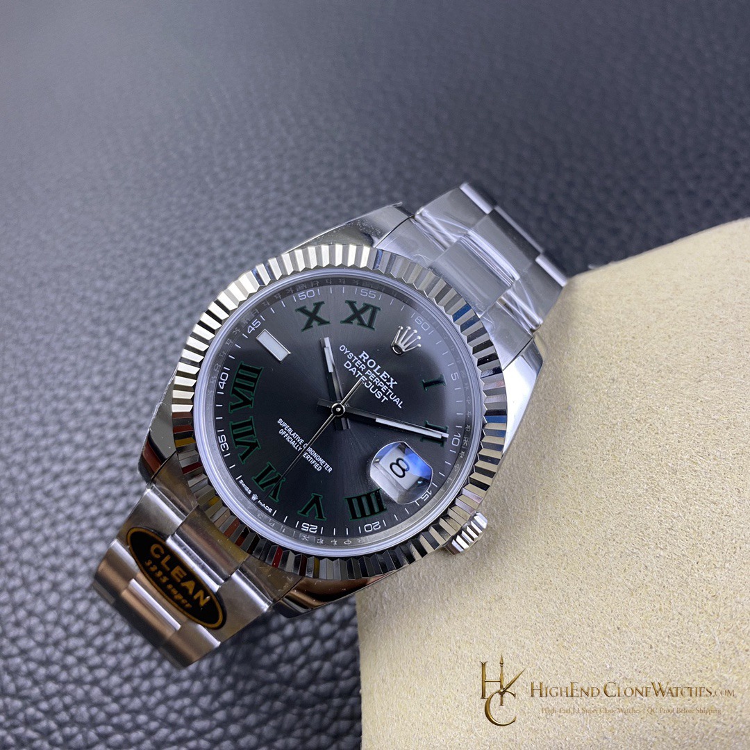 Rolex Datejust m126334-0021 crown and case detail super clone watch