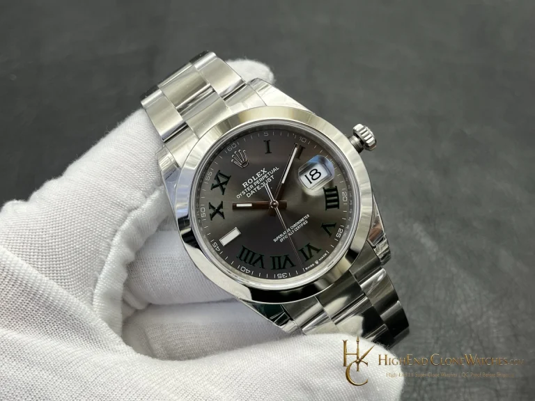 Rolex Datejust m126200-0018 angled dial view super clone watch