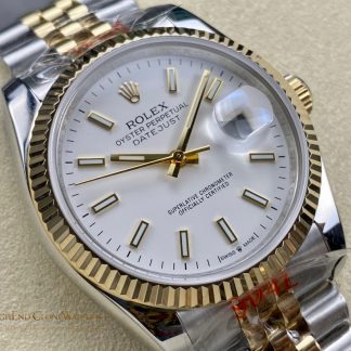 Rolex Datejust 36 m126233-0019 angled dial view super clone watch