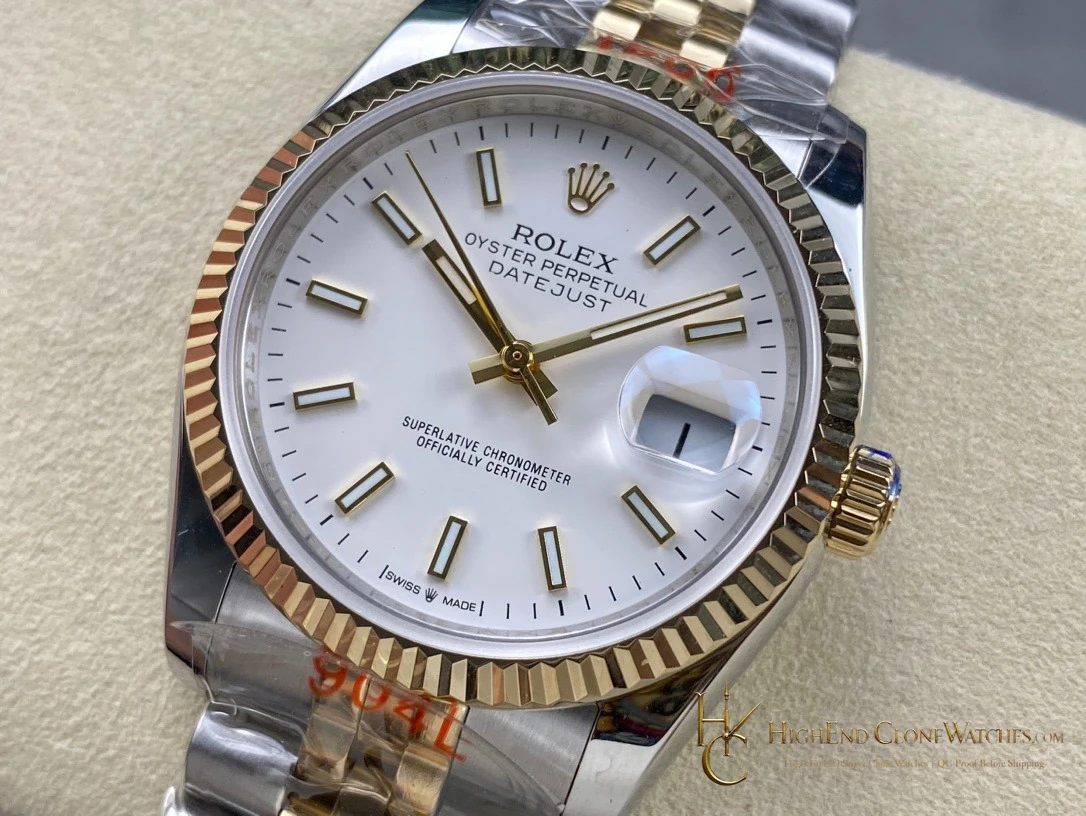 Rolex Datejust 36 m126233-0019 dial and marker detail super clone watch