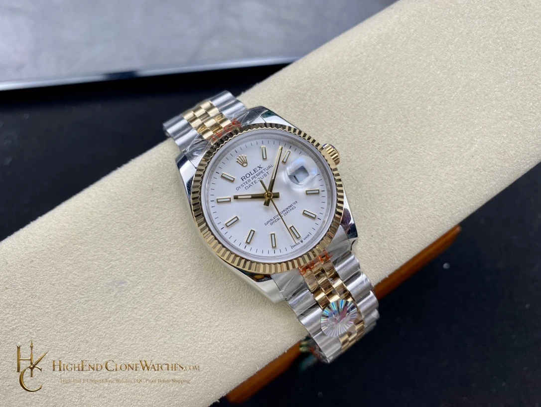 Rolex Datejust 36 m126233-0019 bezel detail super clone watch