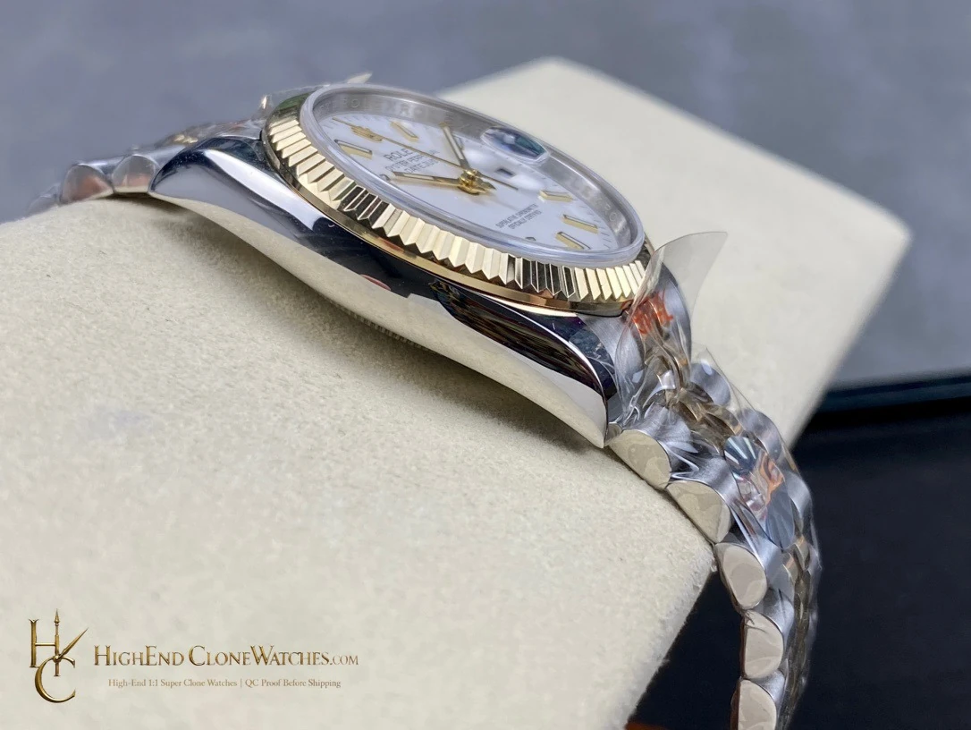 Rolex Datejust 36 m126233-0019 crown and case detail super clone watch