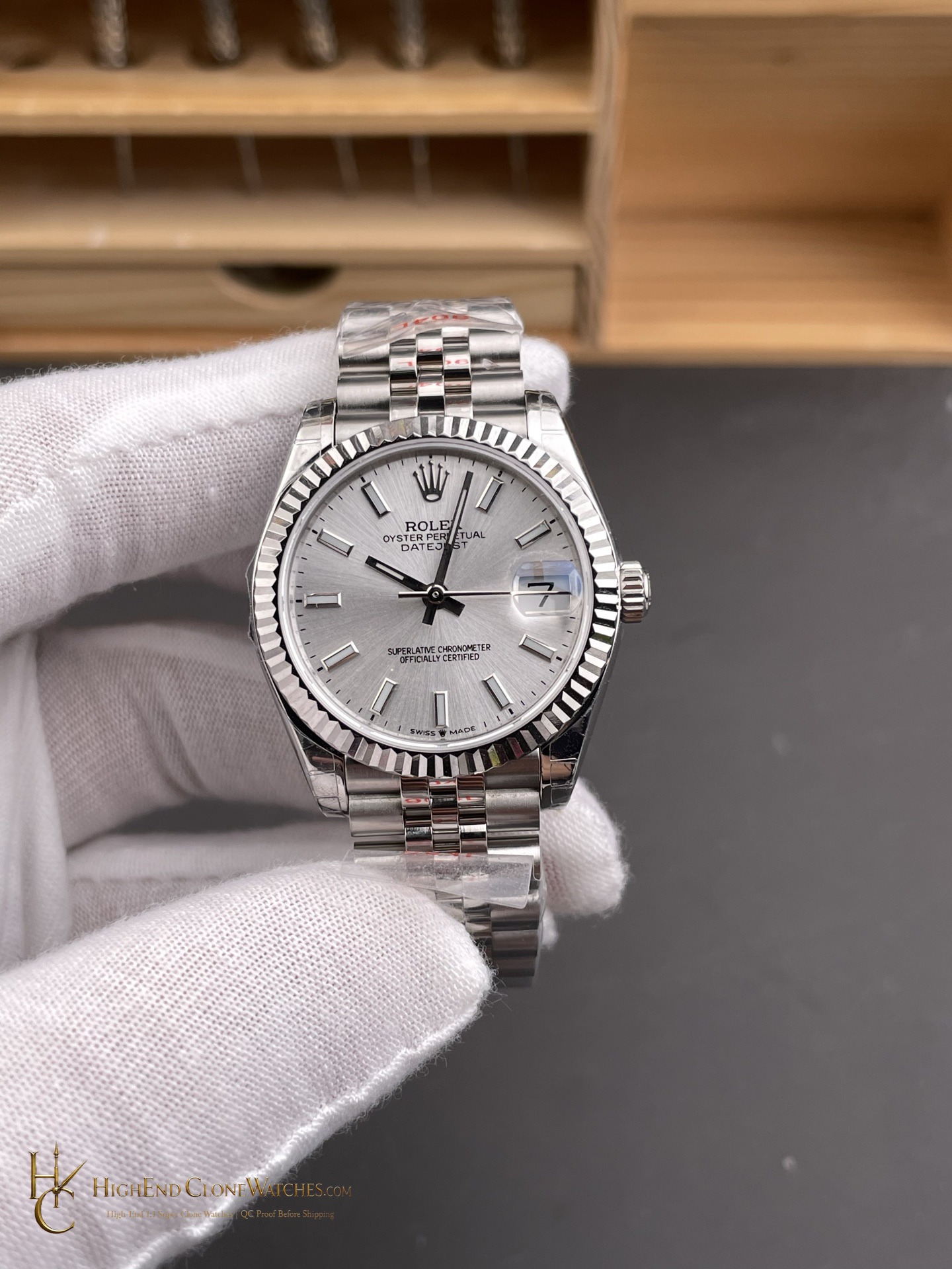 Rolex Datejust 126234-0013 front view super clone watch