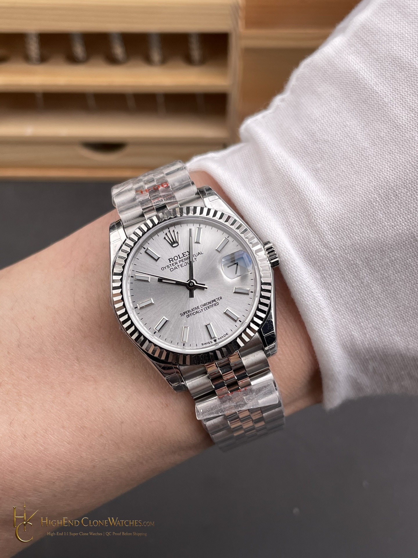 Rolex Datejust 126234-0013 caseback view super clone watch
