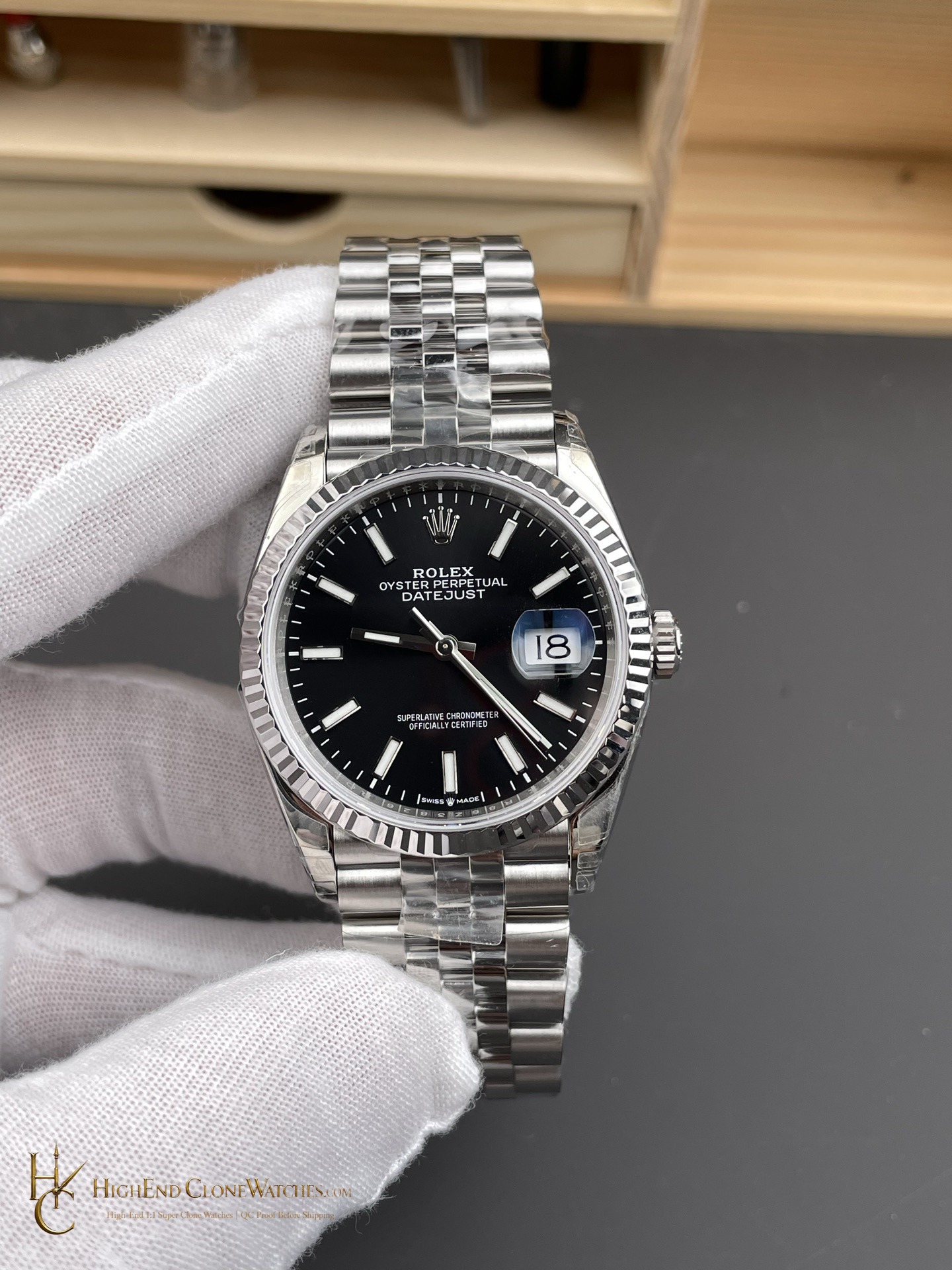 Rolex Datejust 126234 front view super clone watch