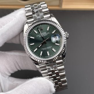 Rolex Datejust 36 Ref. 126234 angled dial view super clone watch