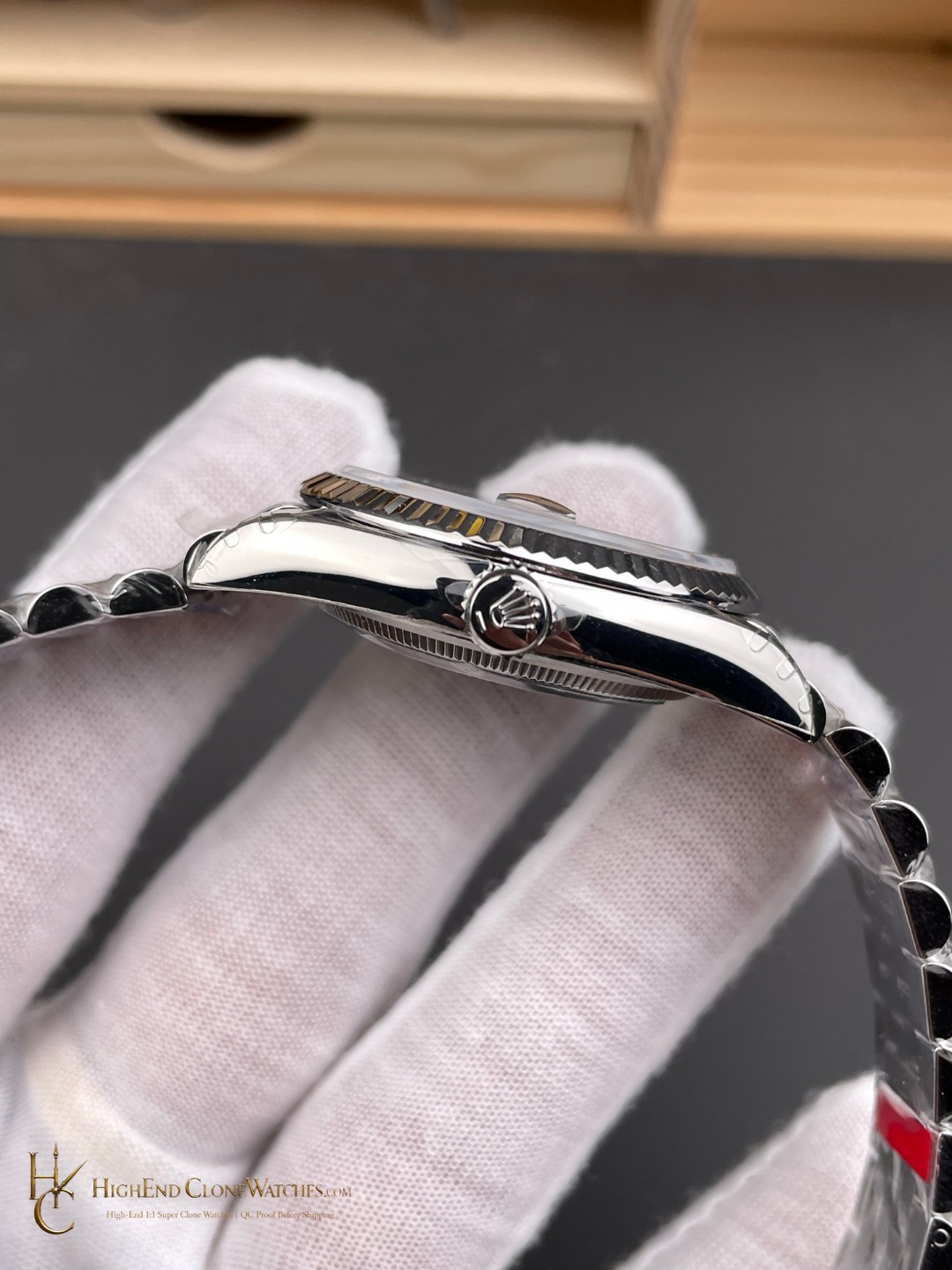 Rolex Datejust 36 Ref. 126234 bezel detail super clone watch