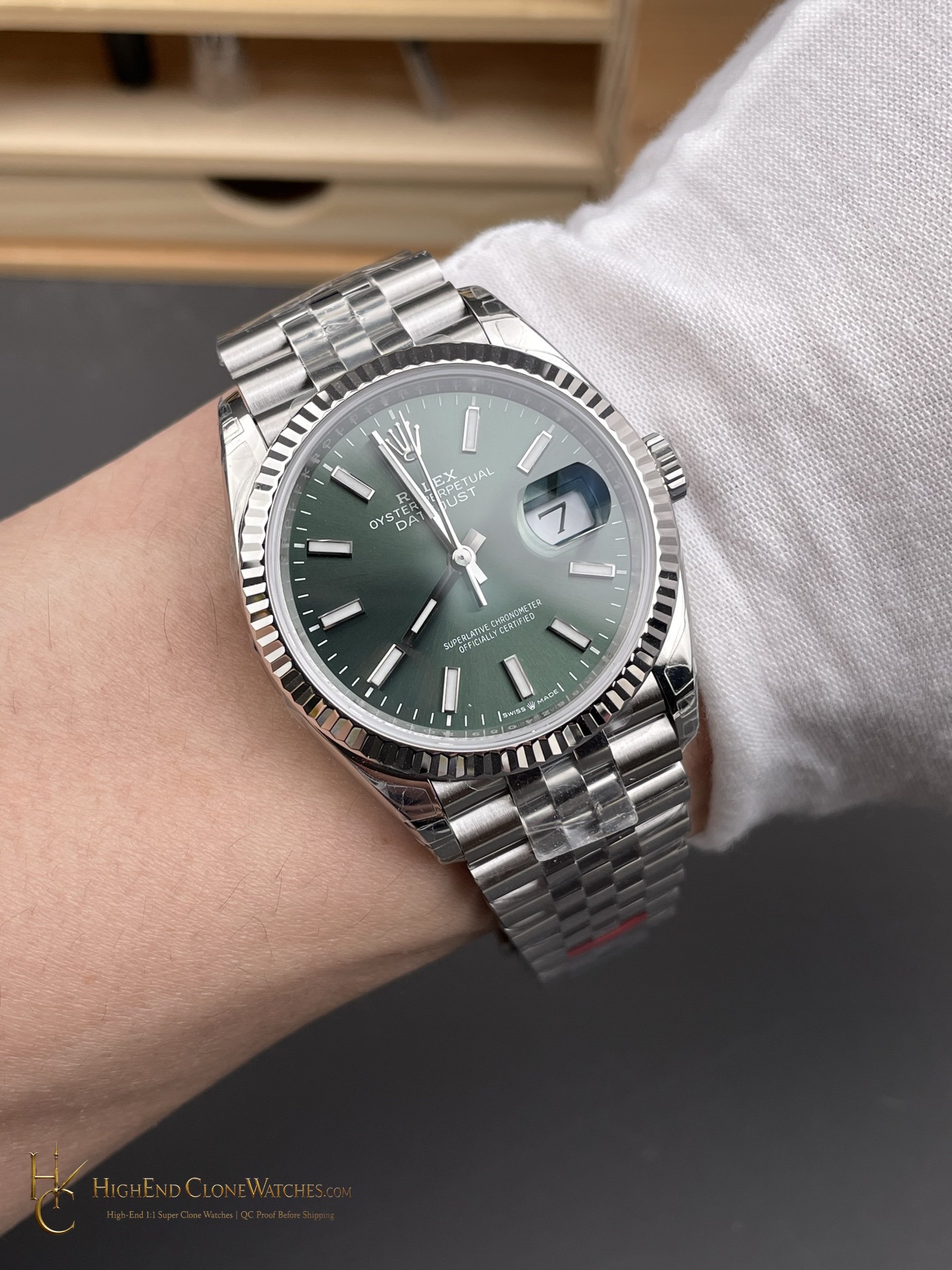 Rolex Datejust 36 Ref. 126234 caseback view super clone watch