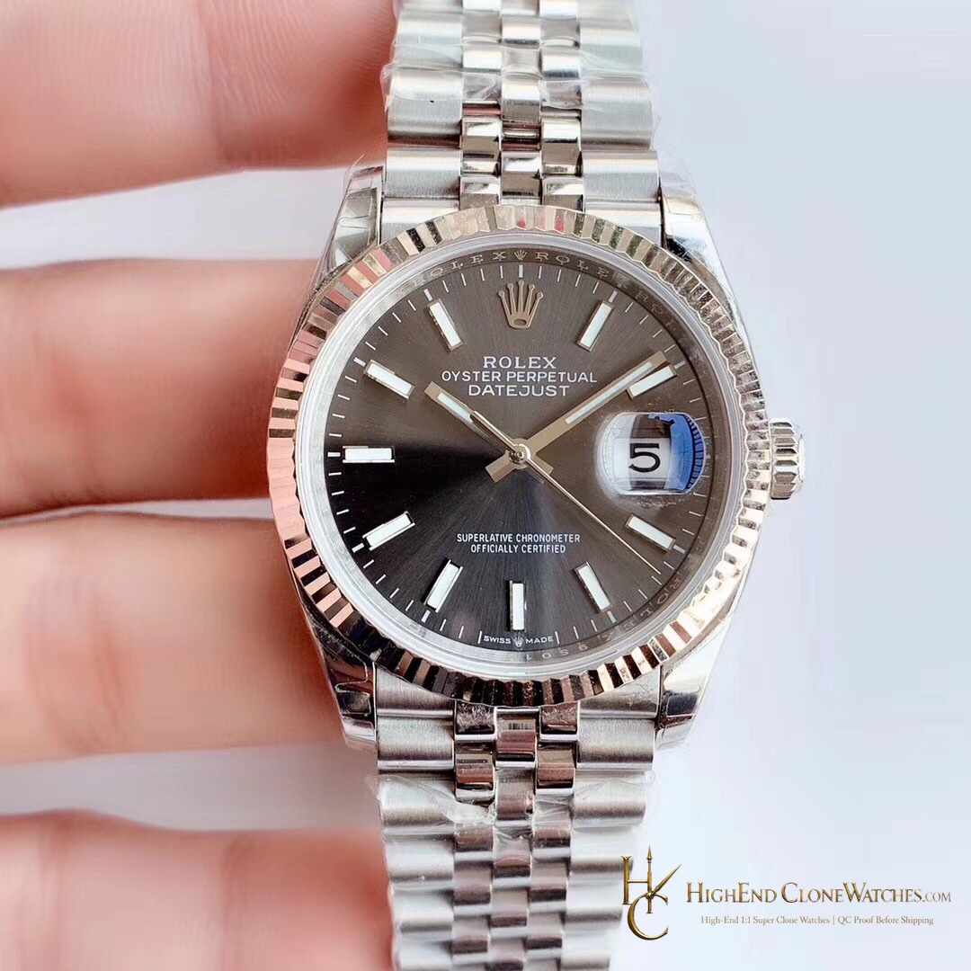 Rolex Datejust 36 Ref. 126234 front view super clone watch