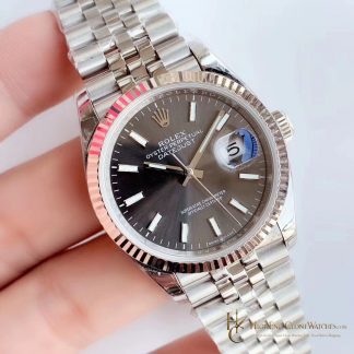 Rolex Datejust 36 Ref. 126234 angled dial view super clone watch