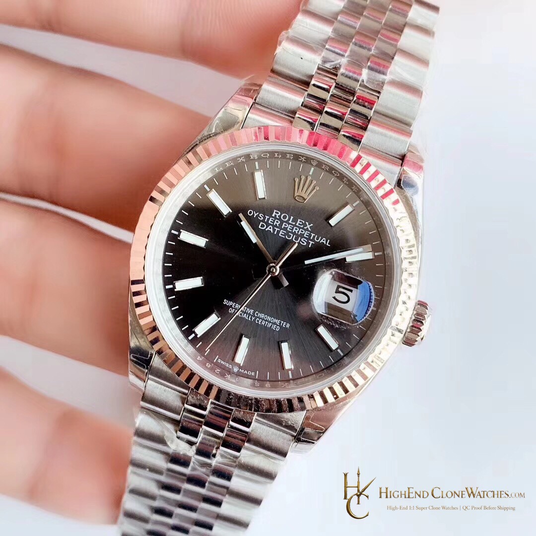 Rolex Datejust 36 Ref. 126234 dial and marker detail super clone watch
