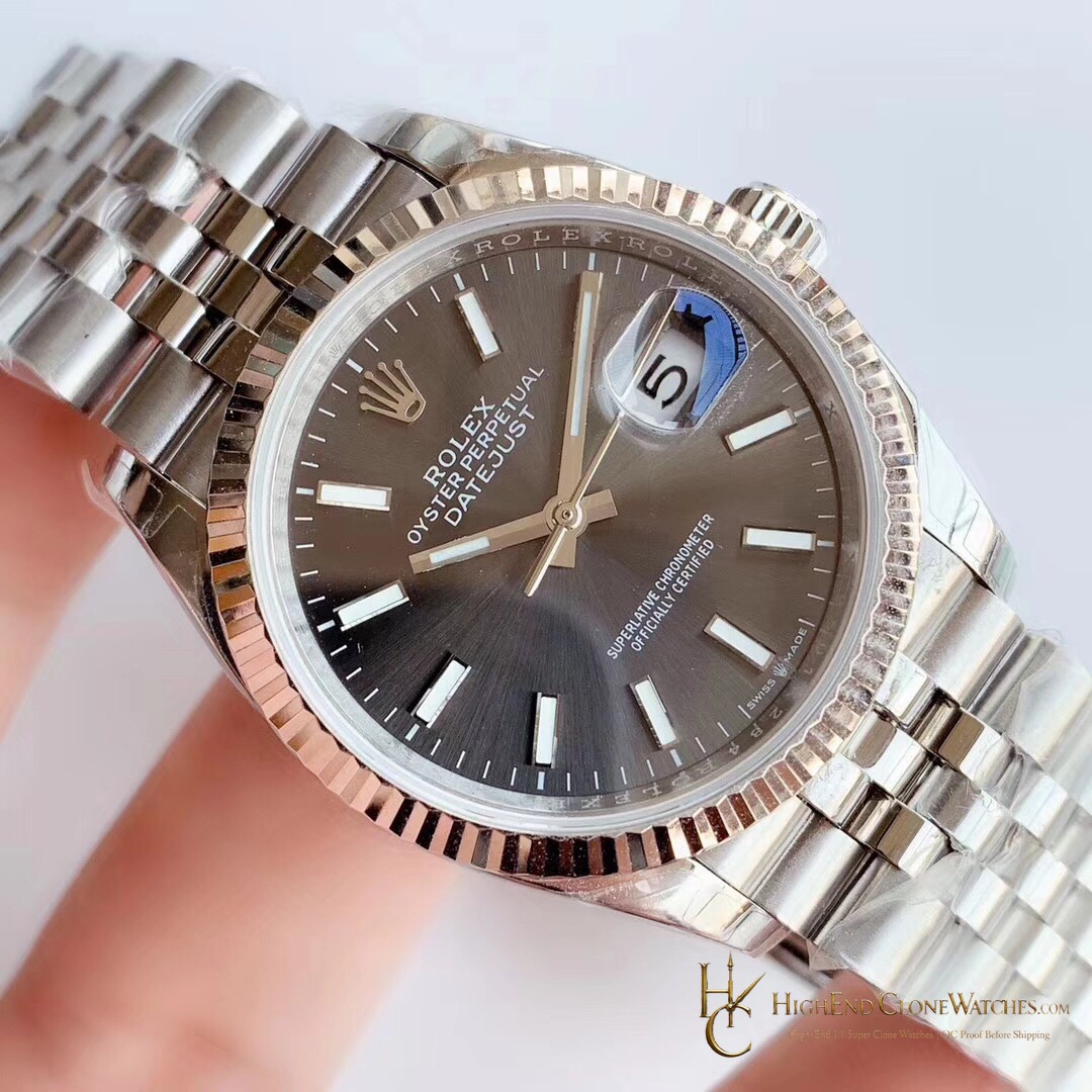 Rolex Datejust 36 Ref. 126234 bezel detail super clone watch