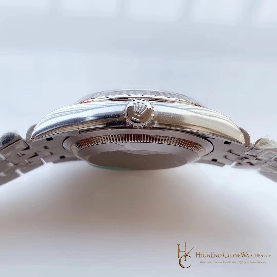 Rolex Datejust 36 Ref. 126234 crown and case detail super clone watch