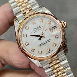 Rolex Datejust 31 m278243-0028 angled dial view super clone watch