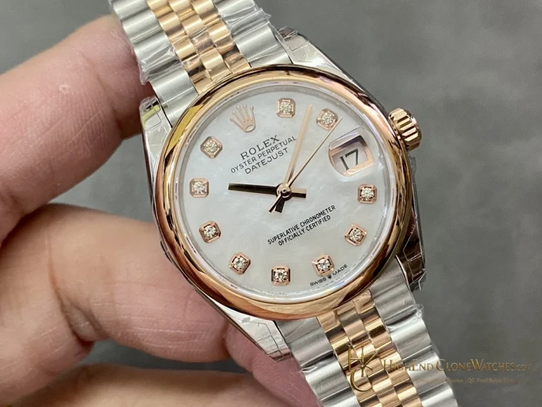 Rolex Datejust 31 m278243-0028 angled dial view super clone watch