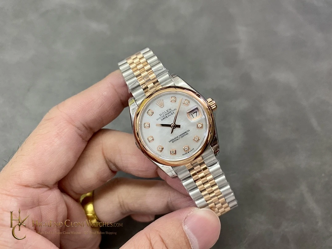 Rolex Datejust 31 m278243-0028 bezel detail super clone watch