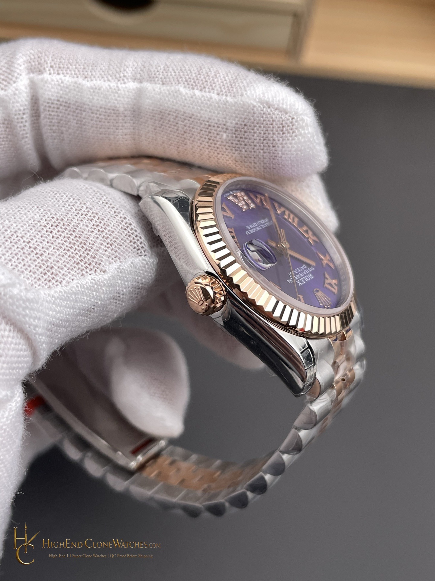 Rolex Datejust m278271-0020 crown and case detail super clone watch
