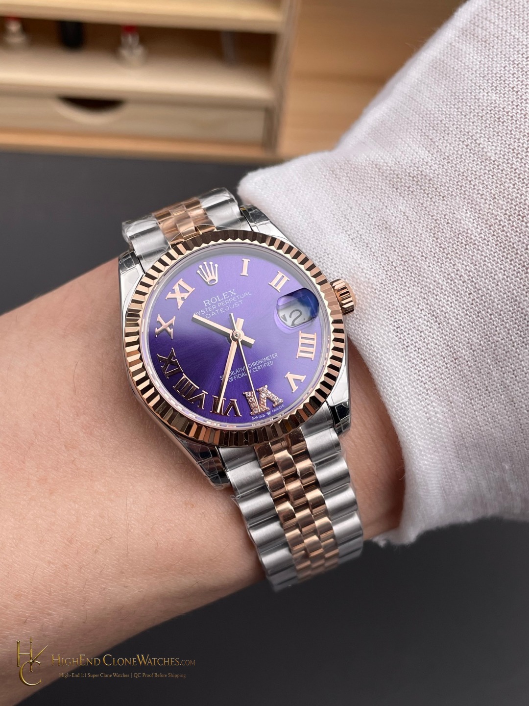 Rolex Datejust m278271-0020 caseback view super clone watch
