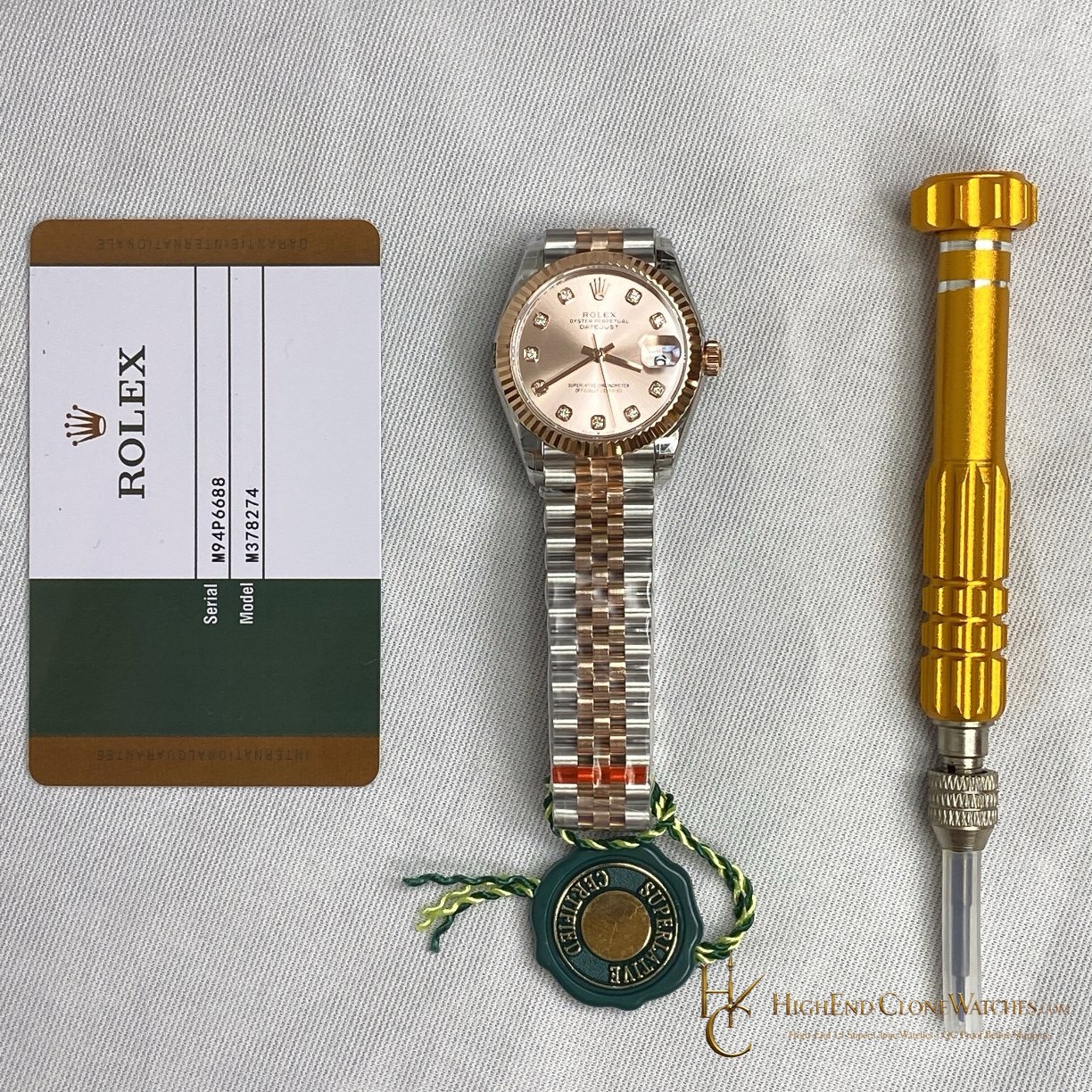 Rolex Datejust m278271-0024 caseback view super clone watch