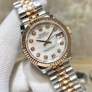 Rolex Datejust 31 m278271-0026 angled dial view super clone watch