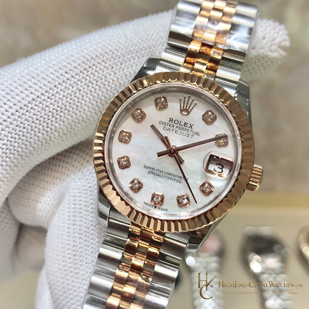 Rolex Datejust 31 m278271-0026 dial and marker detail super clone watch
