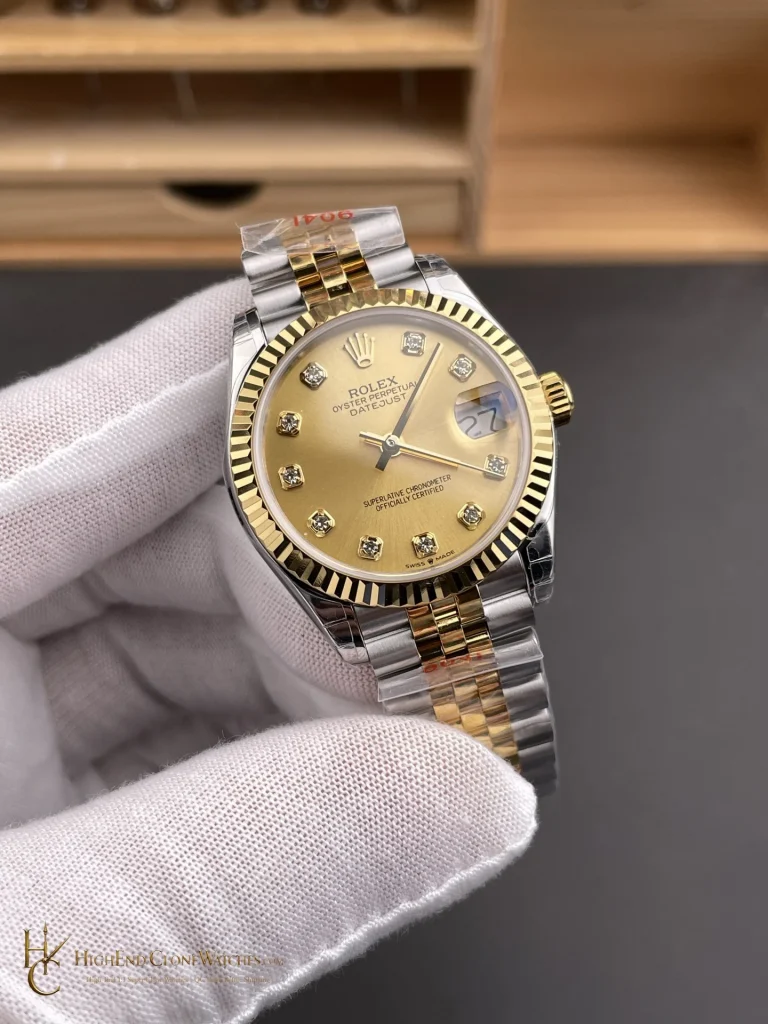 Rolex Datejust 278273 angled dial view super clone watch