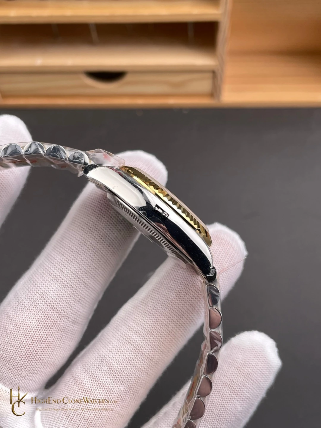 Rolex Datejust 278273 crown and case detail super clone watch