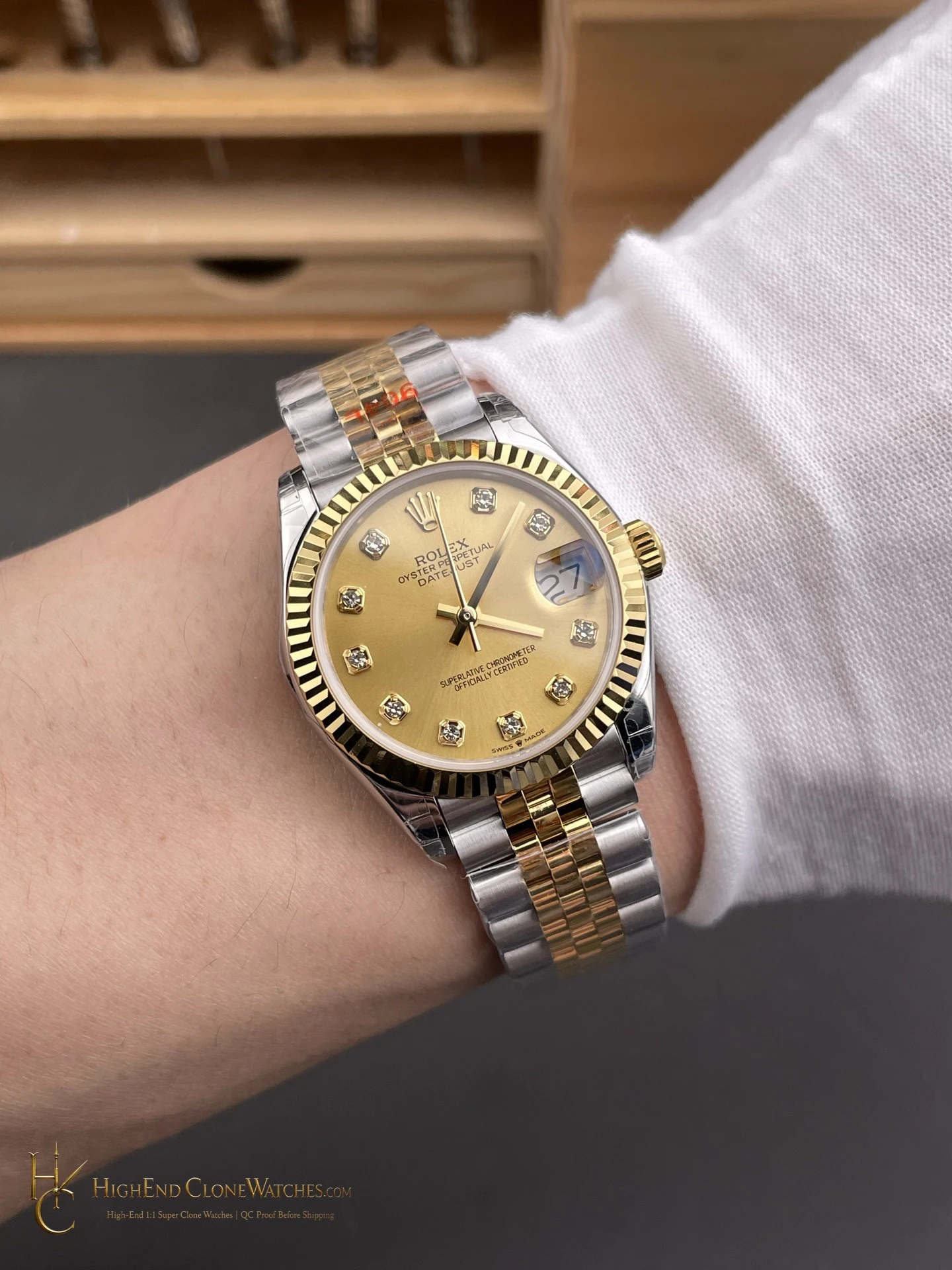 Rolex Datejust 278273 caseback view super clone watch