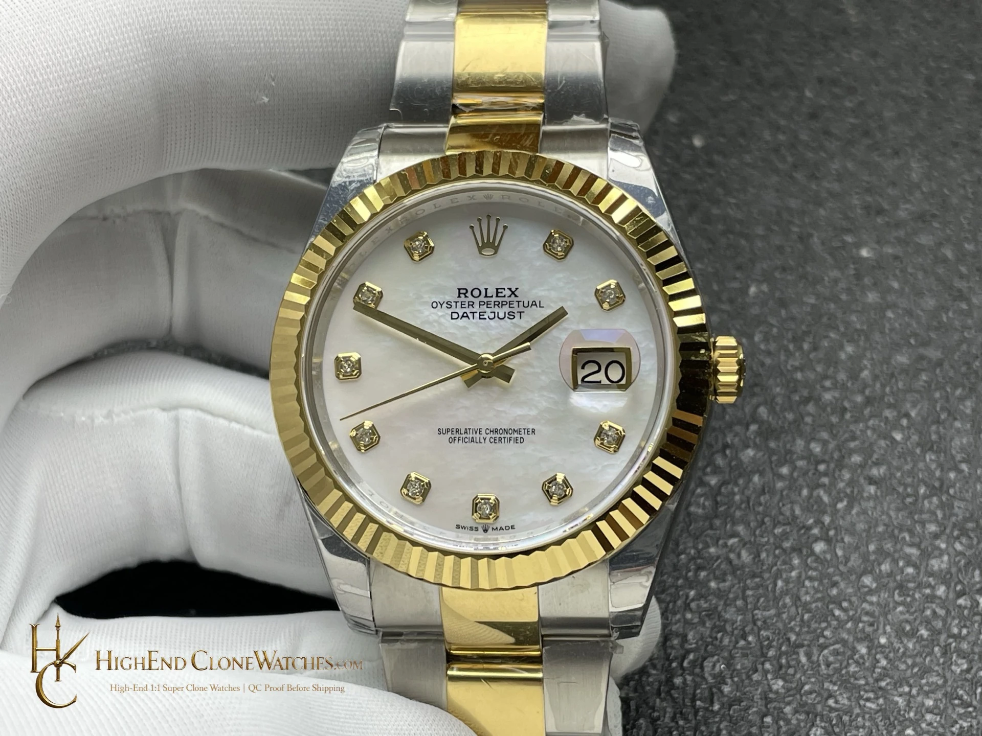 Rolex Datejust 31 m278273-0027 dial and marker detail super clone watch