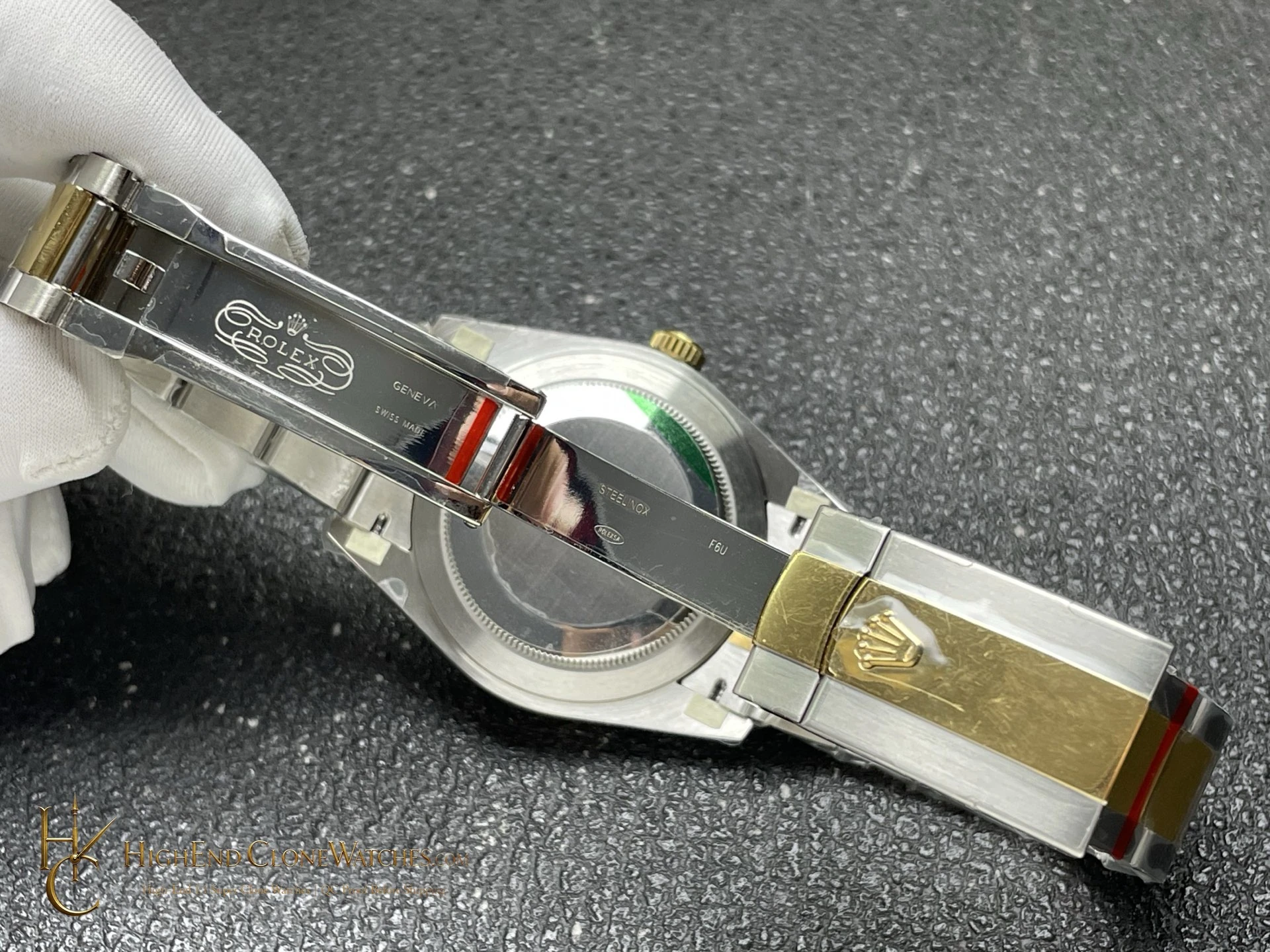 Rolex Datejust 31 m278273-0027 crown and case detail super clone watch