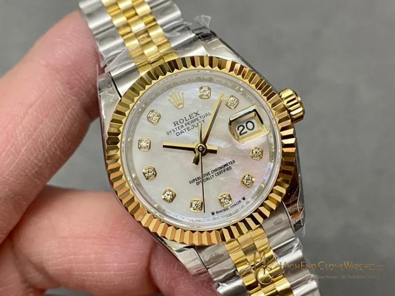 Rolex Datejust m278273-0028 angled dial view super clone watch