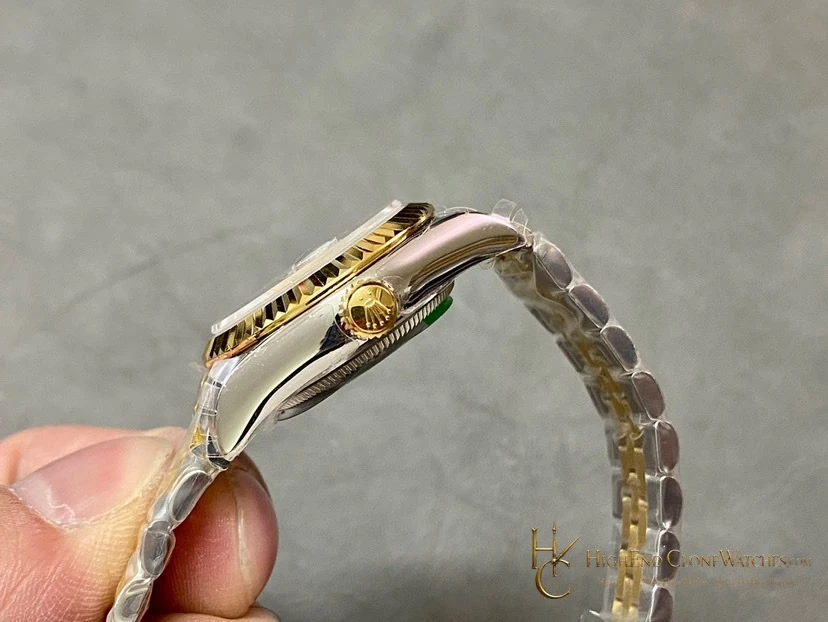 Rolex Datejust m278273-0028 crown and case detail super clone watch