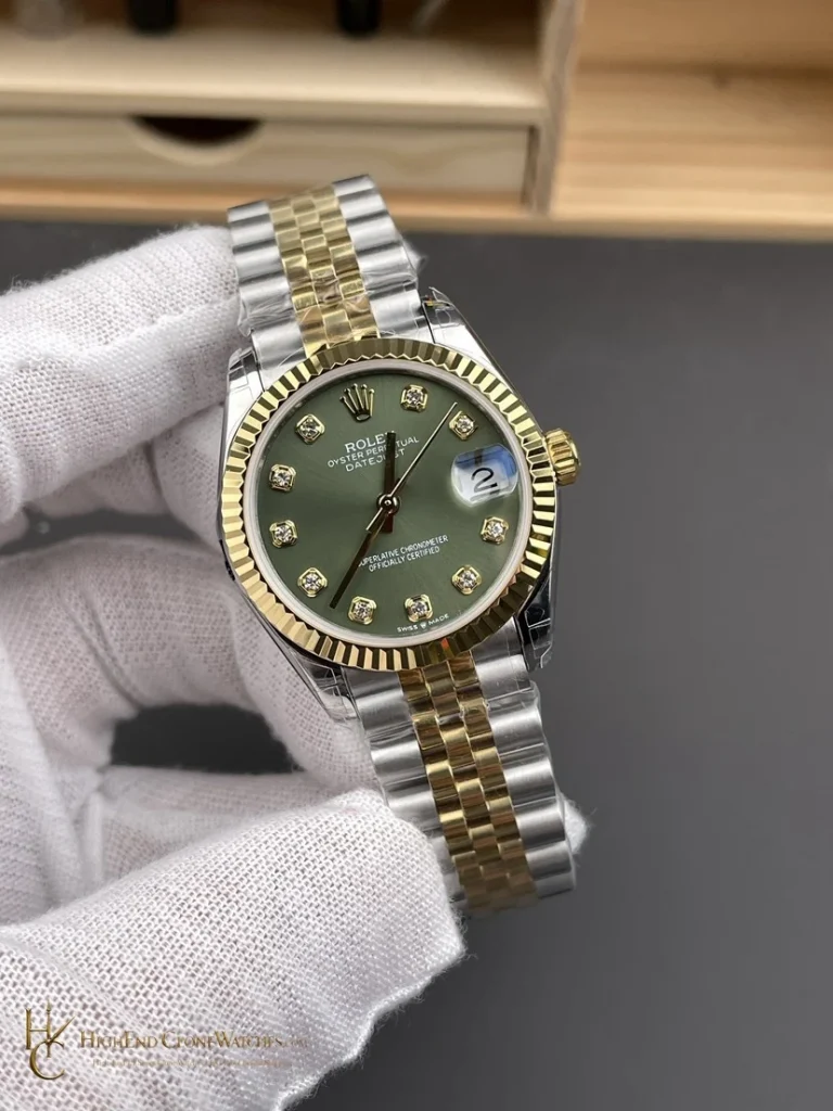 Rolex Datejust m278273-0030 angled dial view super clone watch