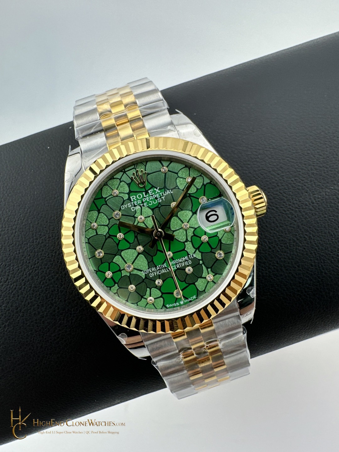 Rolex Datejust m278273-0032 angled dial view super clone watch