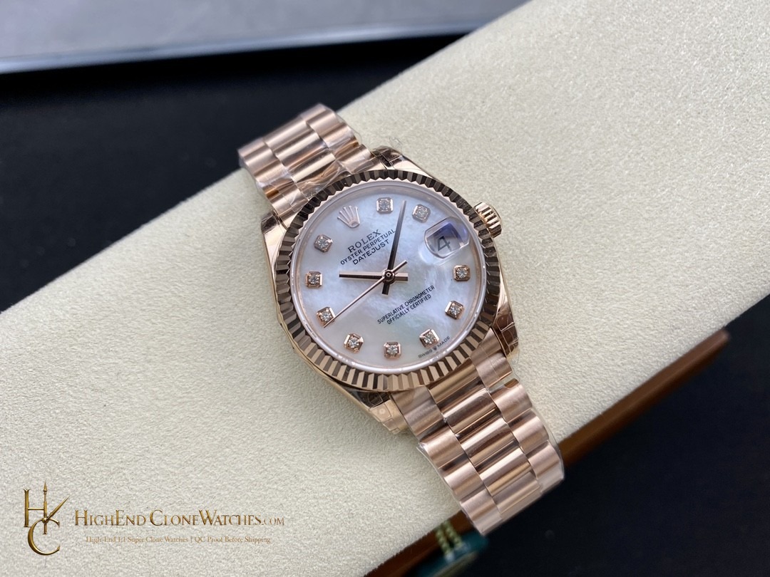 Rolex Datejust 31 278275-0009 bezel detail super clone watch