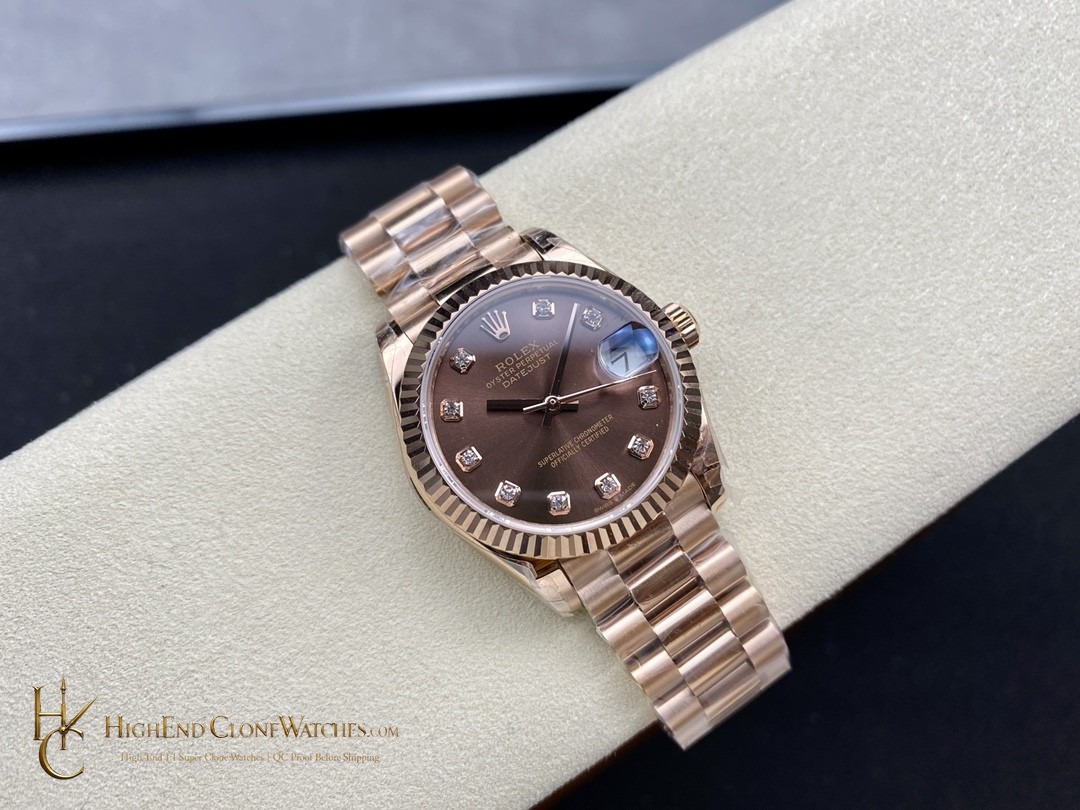 Rolex Datejust m278275-0010 bezel detail super clone watch