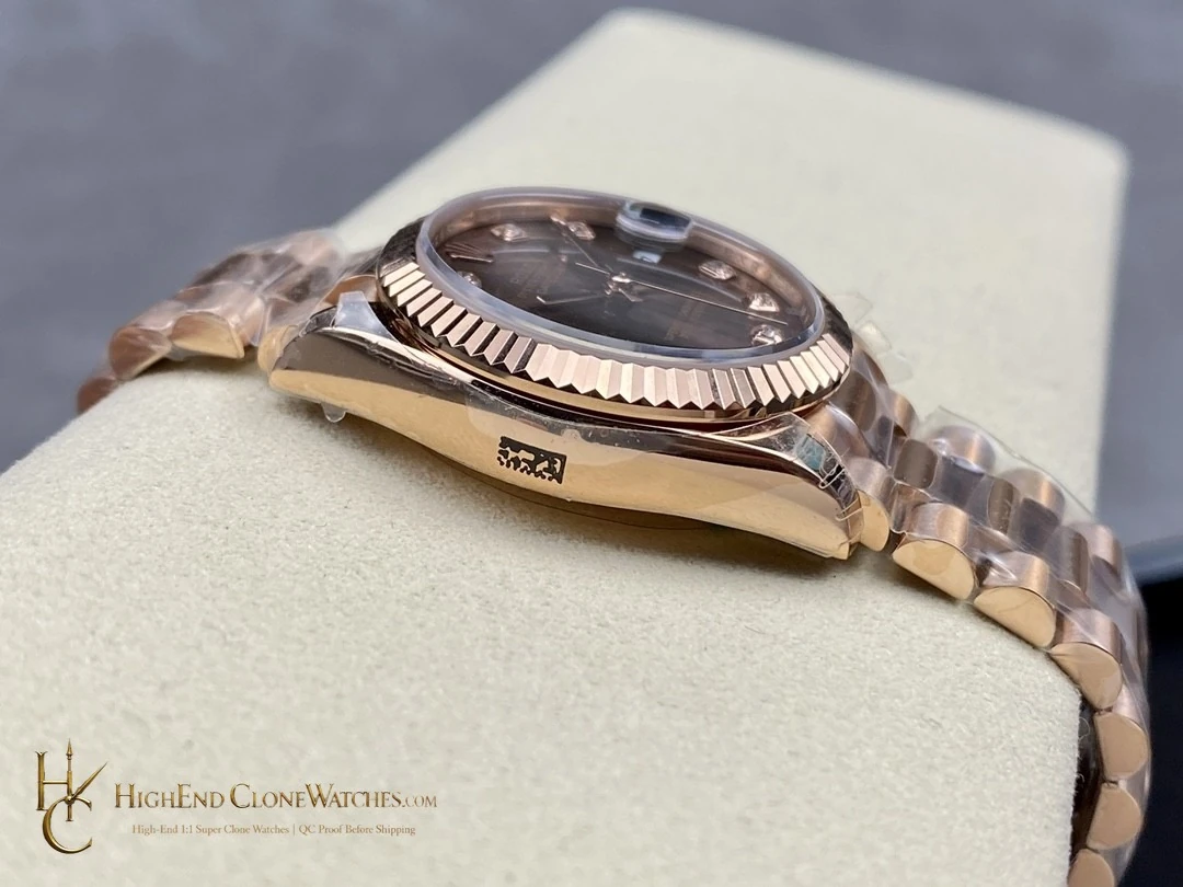 Rolex Datejust m278275-0010 crown and case detail super clone watch