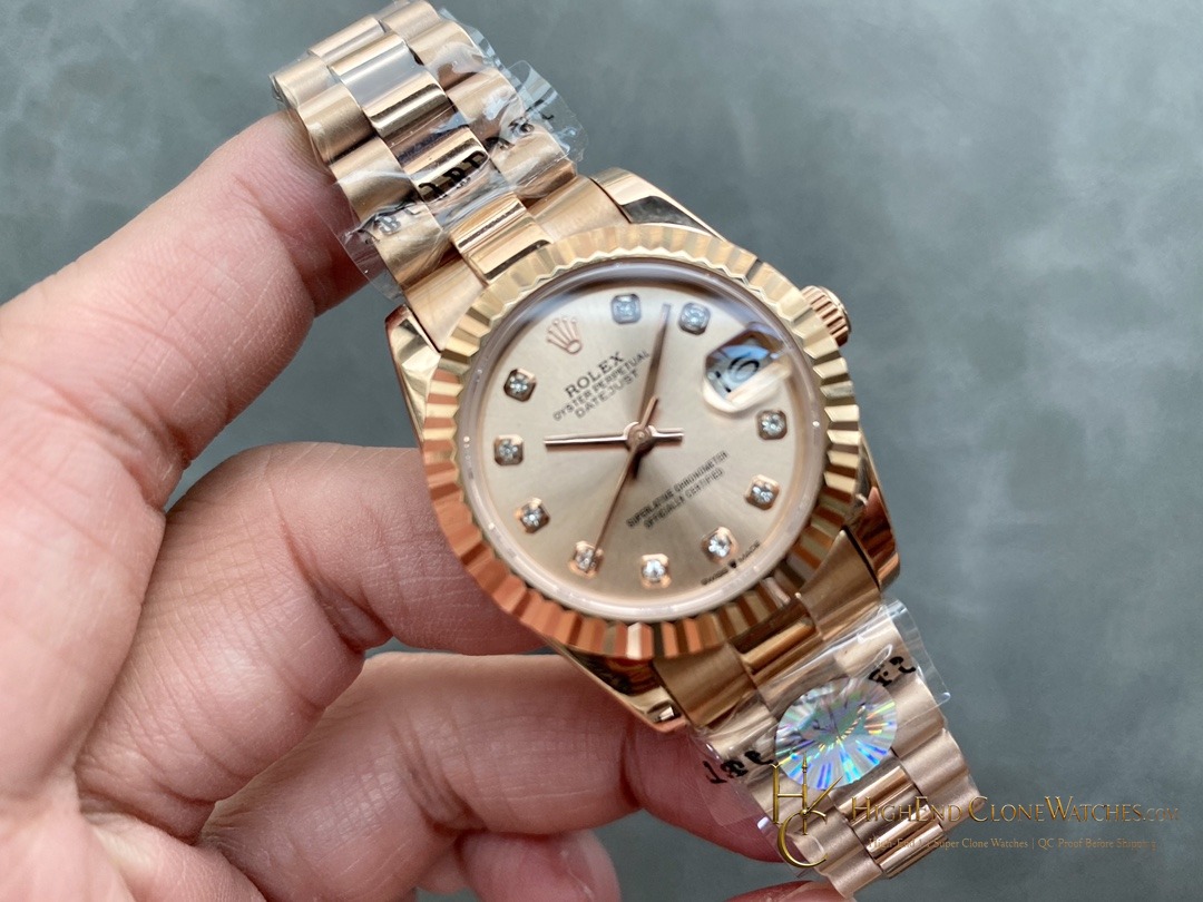 Rolex Datejust m278275-0031 bezel detail super clone watch