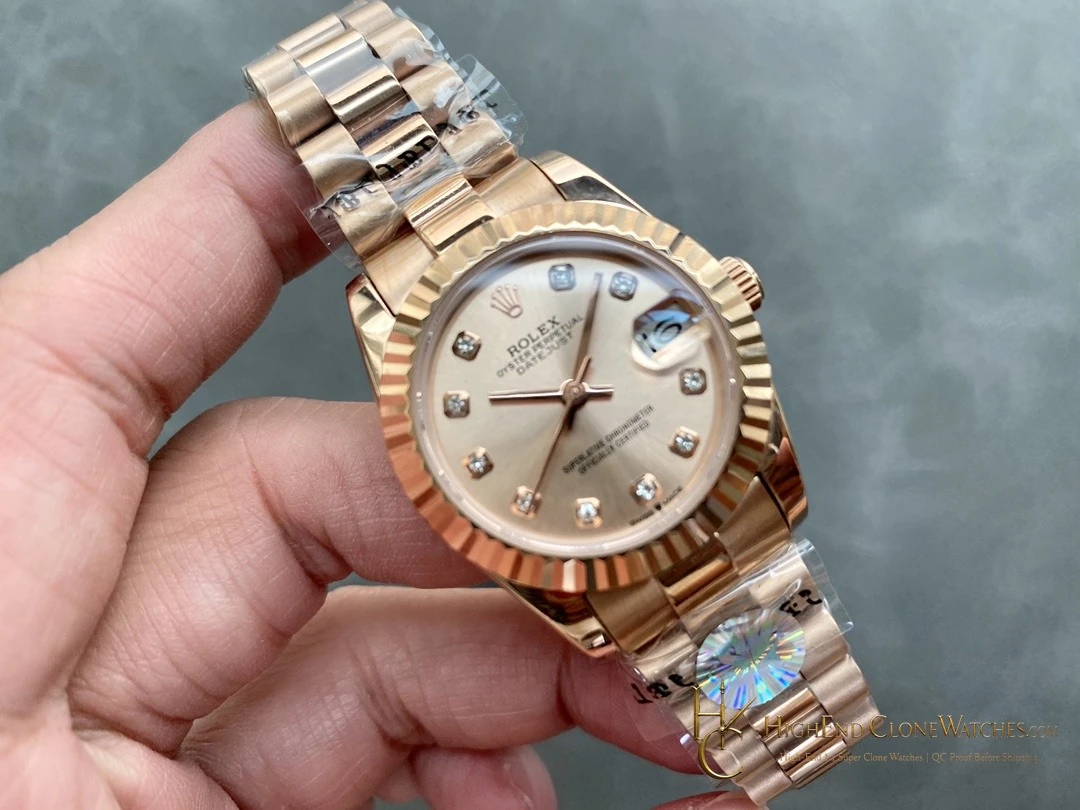 Rolex Datejust m278275-0031 bezel detail super clone watch